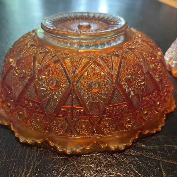 VINTAGE CARNIVAL GLASSWARE (5 Pieces)!!!  BEAUTIFUL 😍 DEAL! - Picture 3 of 7